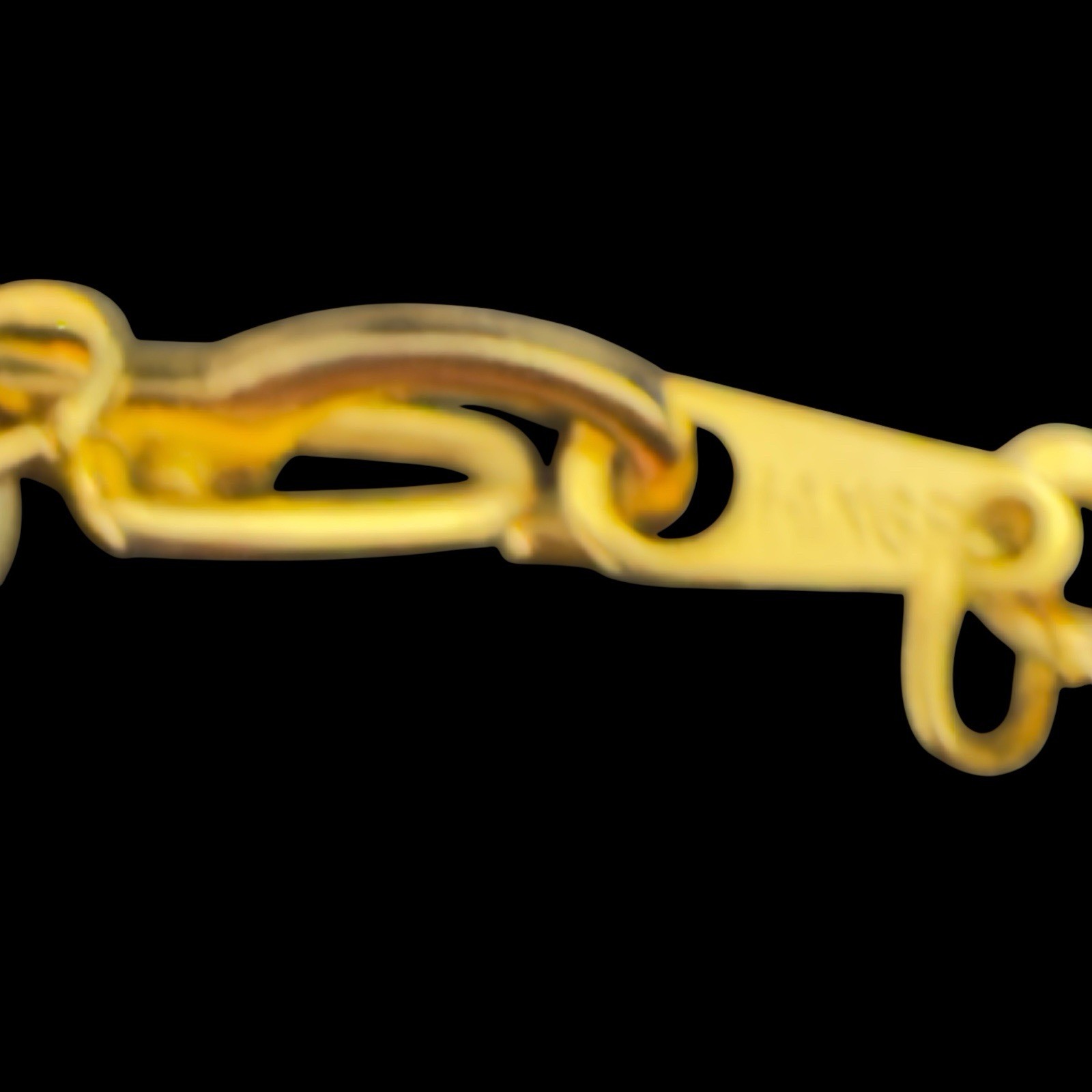 Vintage 14KGP Yellow Gold Plate Figaro Chain Necklace 20 Inch