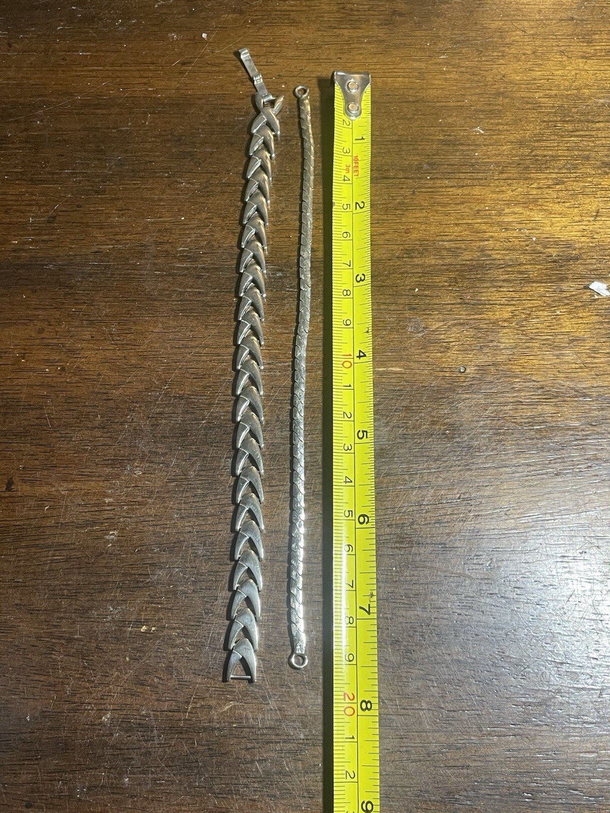 (2) Vintage Steel Bracelets Pair Material Not Sure Bracelet Pair Of Set