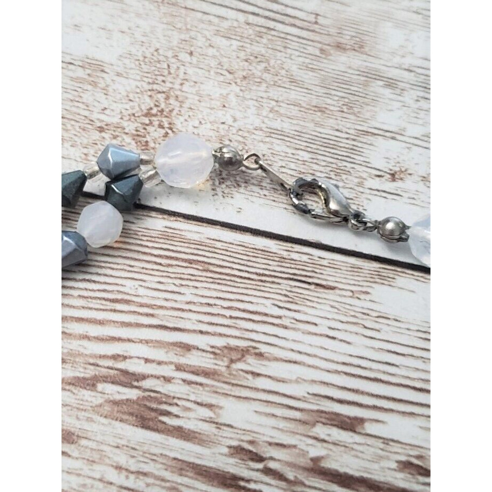 Vintage Necklace Double Strand Beaded Necklace – Blue Tones