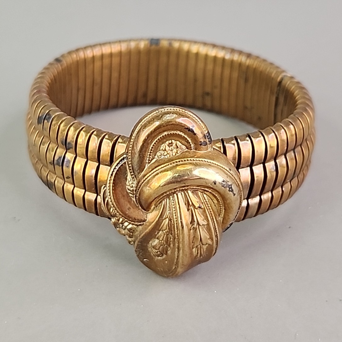 Vintage Victorian Expandable Bangle Bracelet Tubogas Germany Gold Filled 6.5″