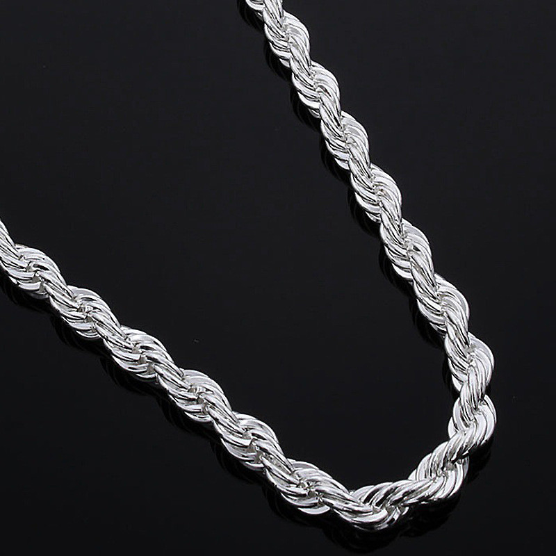 Wholesale 5 PCS 1 Lots 2mm Twist Chain Rope Necklace 16-24 Inch Men Woman