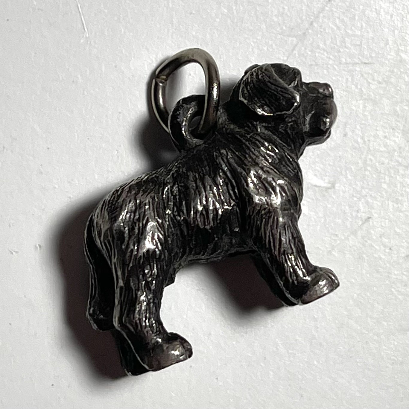 Pewter Bearded Collie Dog Charm Or Pendant 25MM Length Vintage – P76