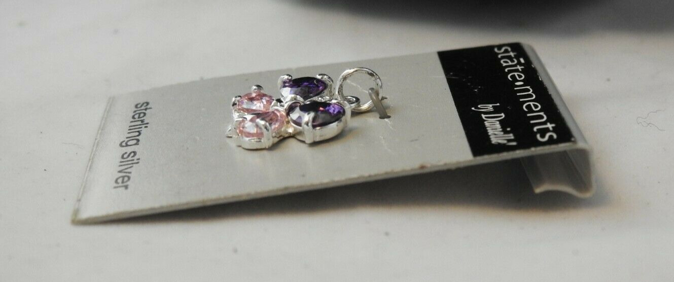 Vintage Statements by Danielle Sterling Silver w Butterfly charm