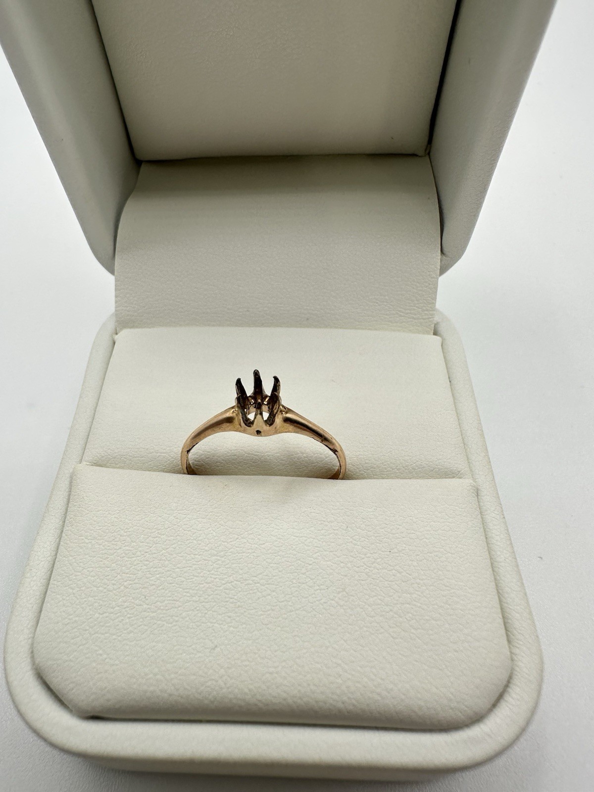 Antique Victorian Gold Fill? Claw Prong Setting Ring SZ6.75 Repair No Stone Read