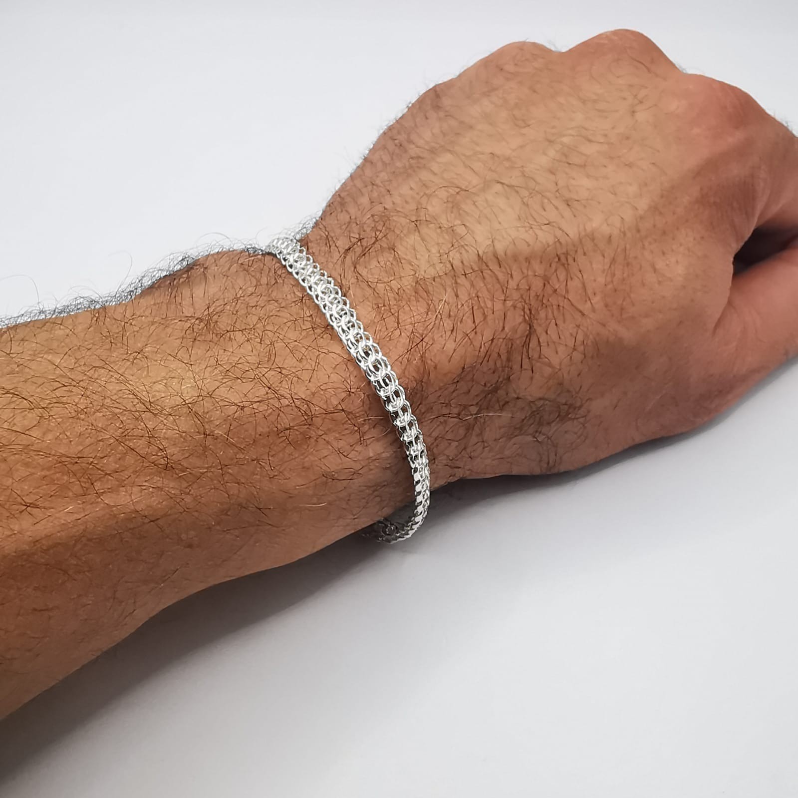 Vintage Sterling Silver Handmade Bracelet 8.86 in (22.5 cm) 0.30 oz (8.50g)