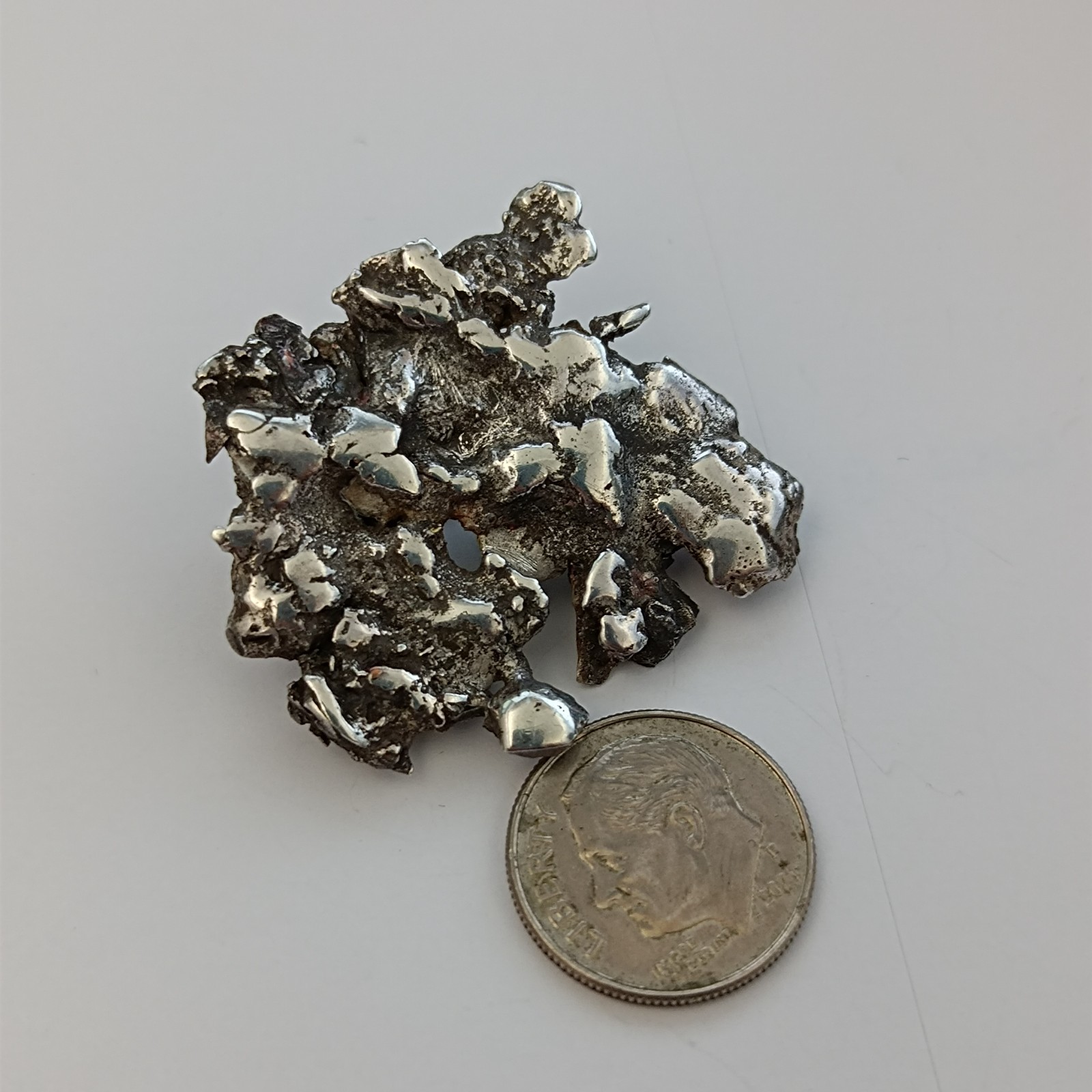 Brutalist Sterling Silver Brooch Modernist Abstract Sculptural Statement Artisan