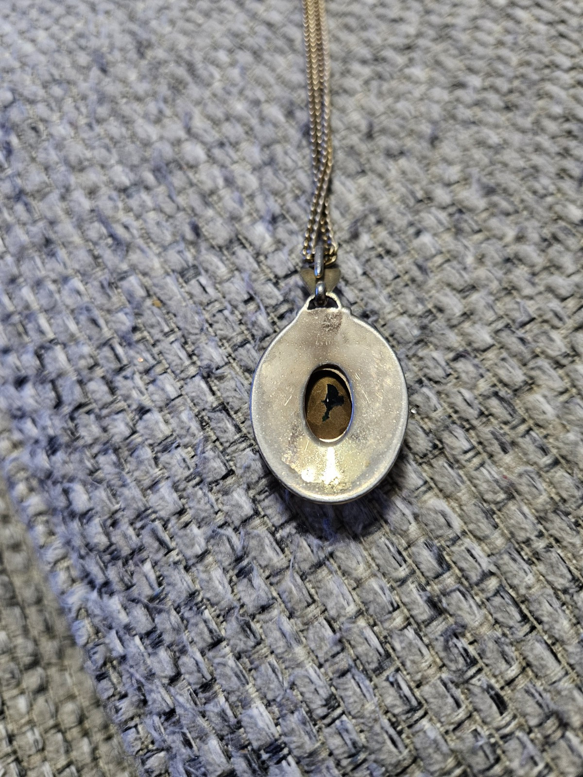 Vintage Emerald Pendant with Pearl Accents On Decorative Gold Tone
