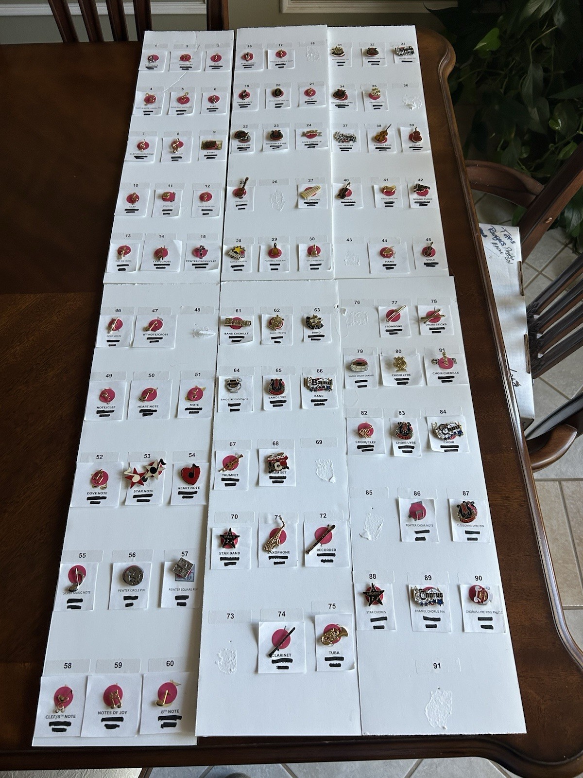 Huge Lot Of 82 Music Themed Pins; Guitar, Musical Notes, Etc All NEW