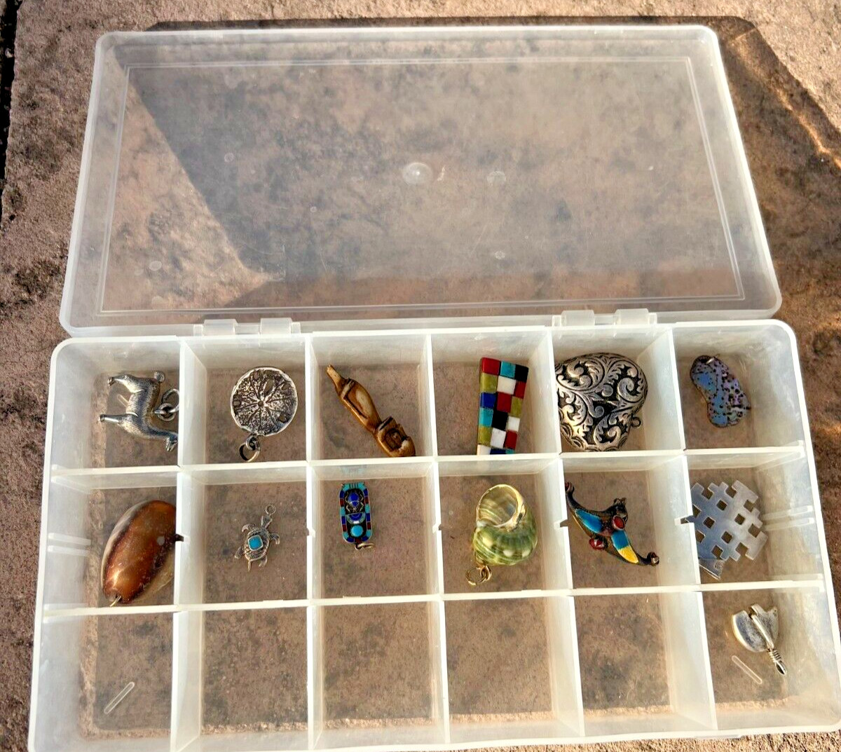 vintage jewelry pendants for necklaces, different shapes, materials, colors
