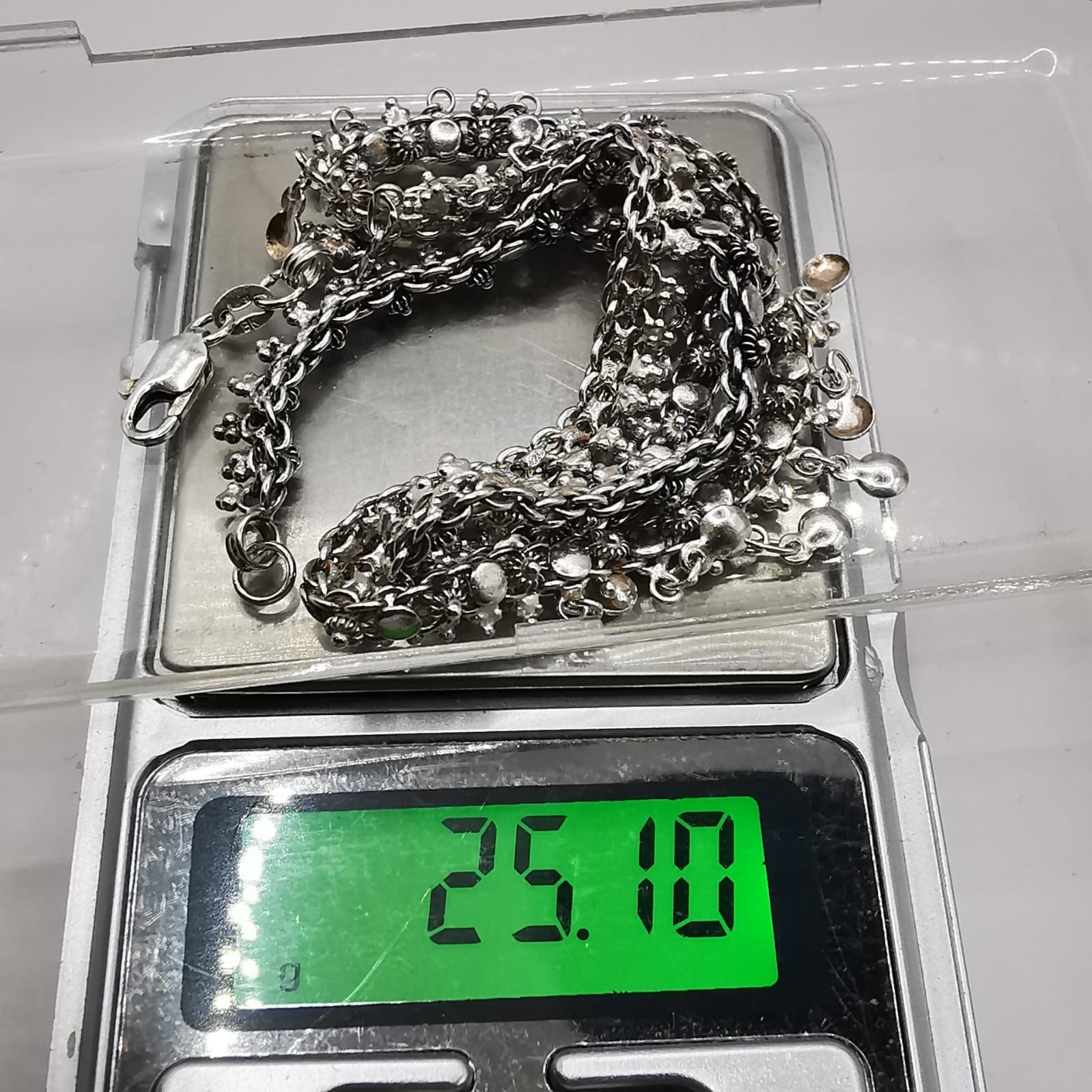 Vintage Beautiful Jewelry Chain,925 Sterling Silver,Signed , Handmade 25,10g