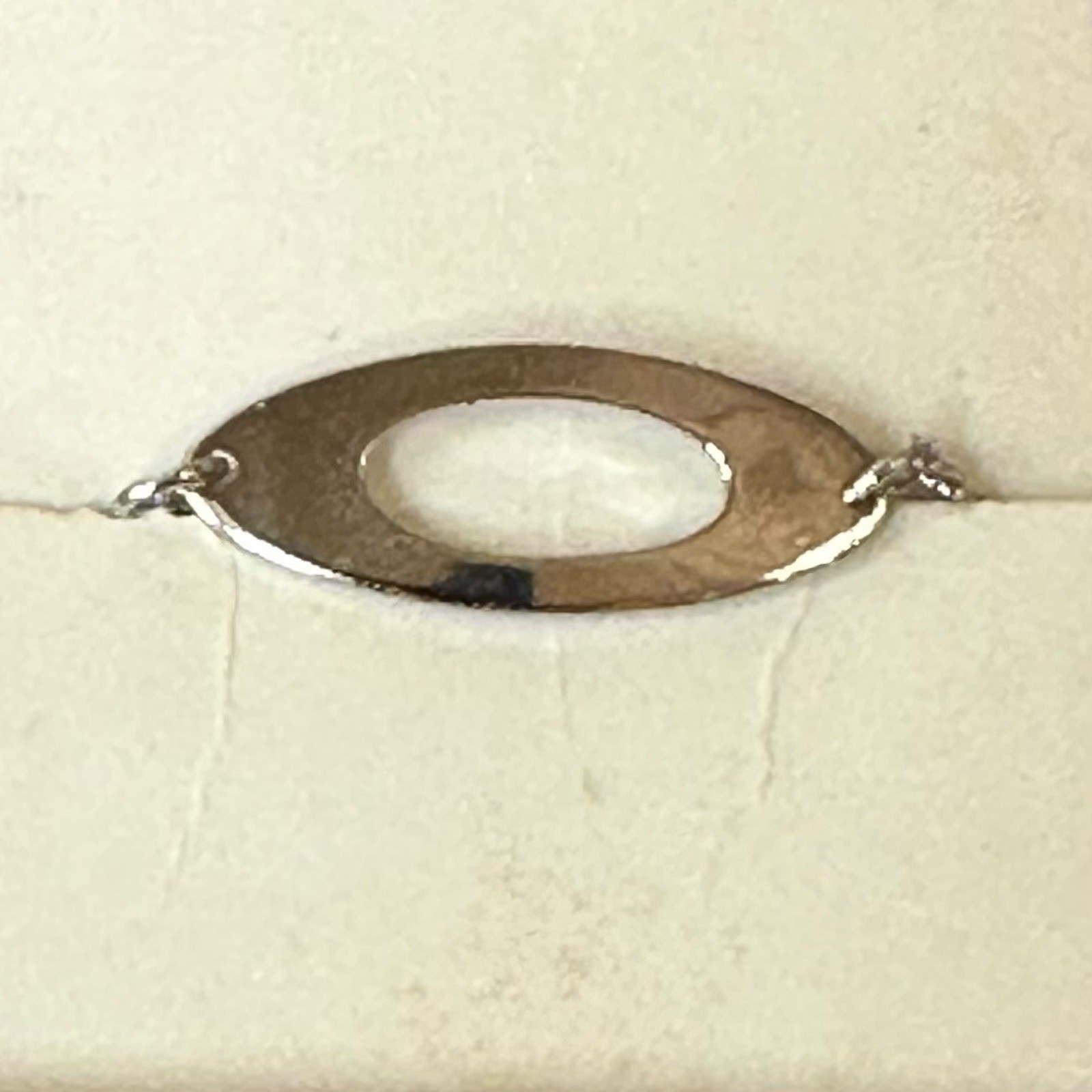 Avon 1978 Oval Accent Silvertone Anklet 9½” Ankle Bracelet NIB Vintage Old Stock