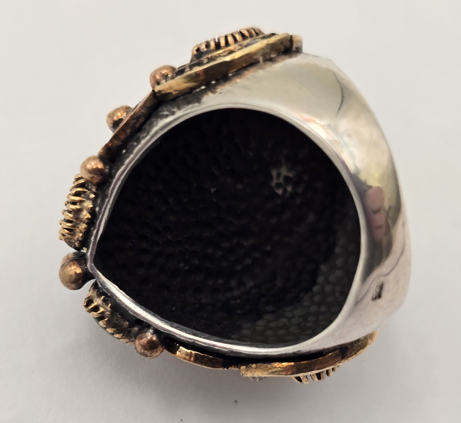 Vintage High Quality Costume Jewelry Ring Stamped 925 Size 8-1/4 Metal Gemstone