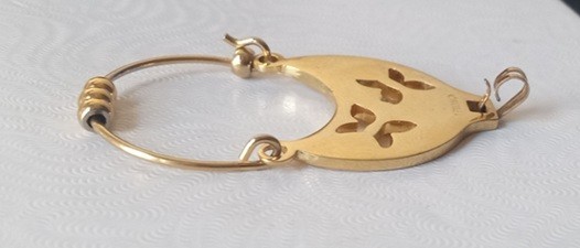 Vintage Monet Gold Tone Charm Holder Pendant Butterfly Design and 4 Spacer Beads