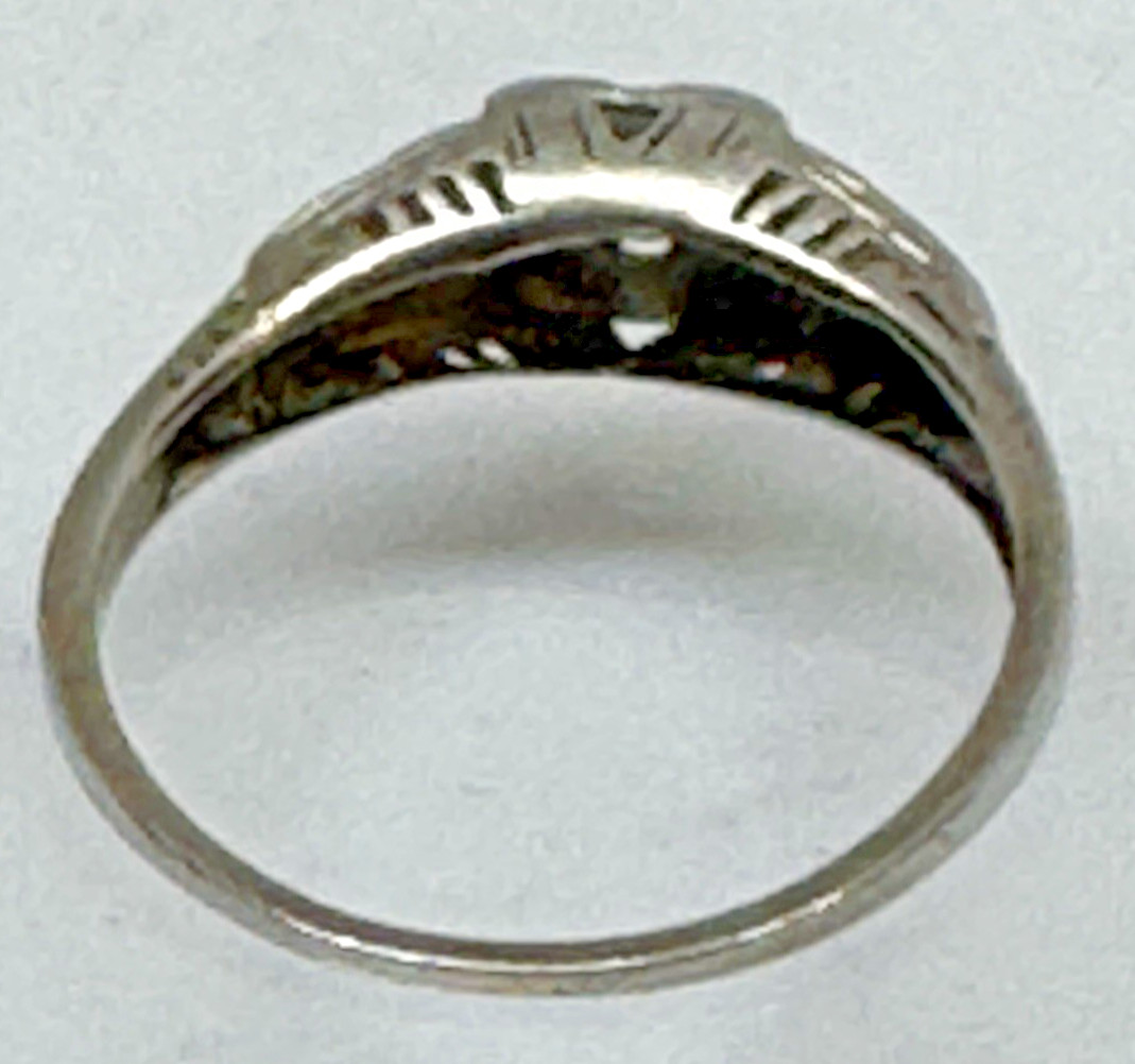 Antique Engagement Wedding Dazzling Diamond Ring 18k Sz7.75 Bunde & Upmeyer M&F