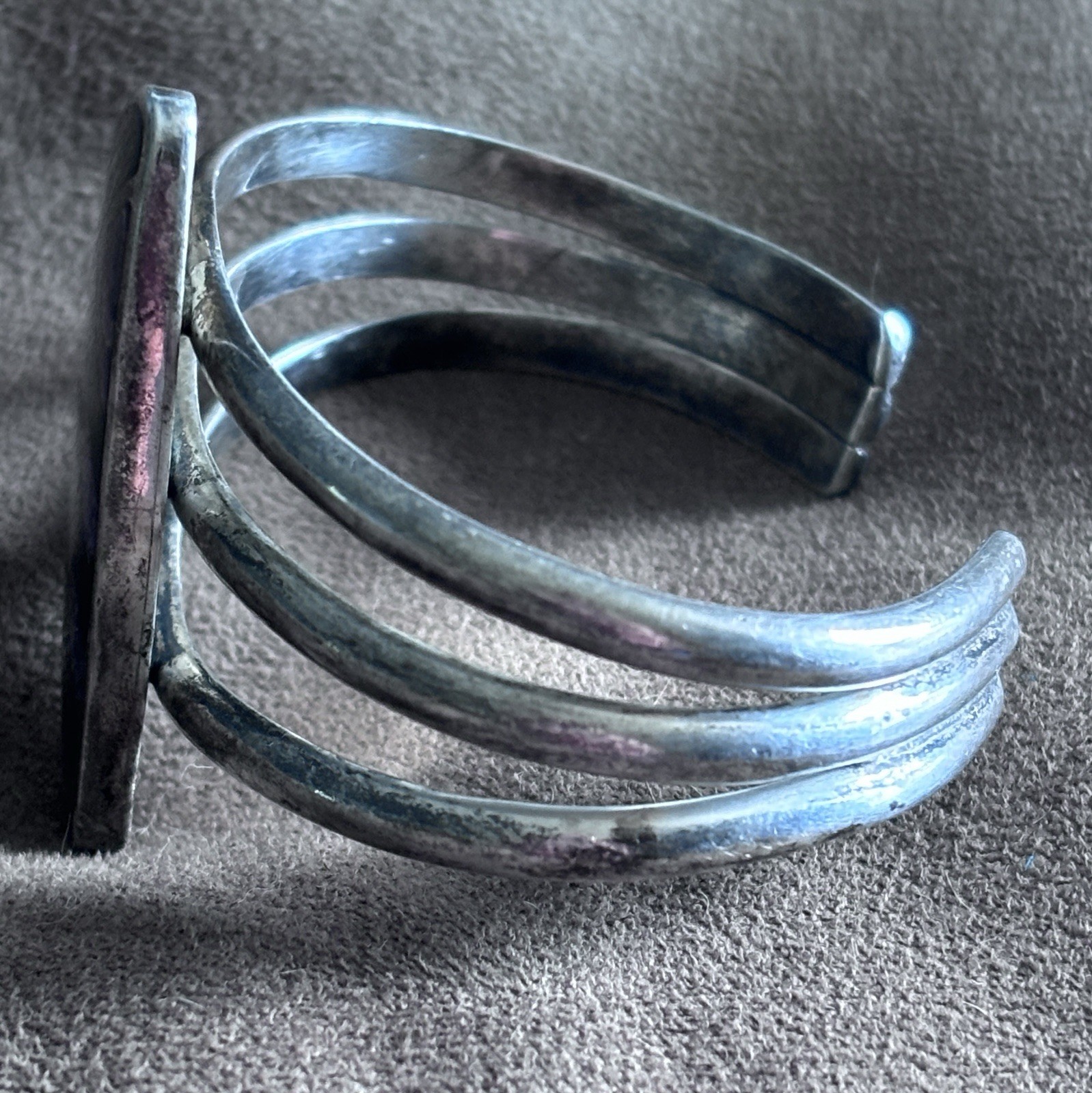 Navajo Inlay Wes Willie Silver 44g Bracelet Artist Very Rare Southwestern Signed