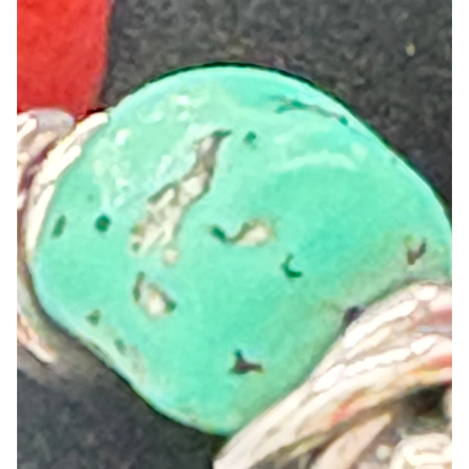 Artisan Bamboo Coral & Composite Turquoise Necklace with Sterling Silver Accents