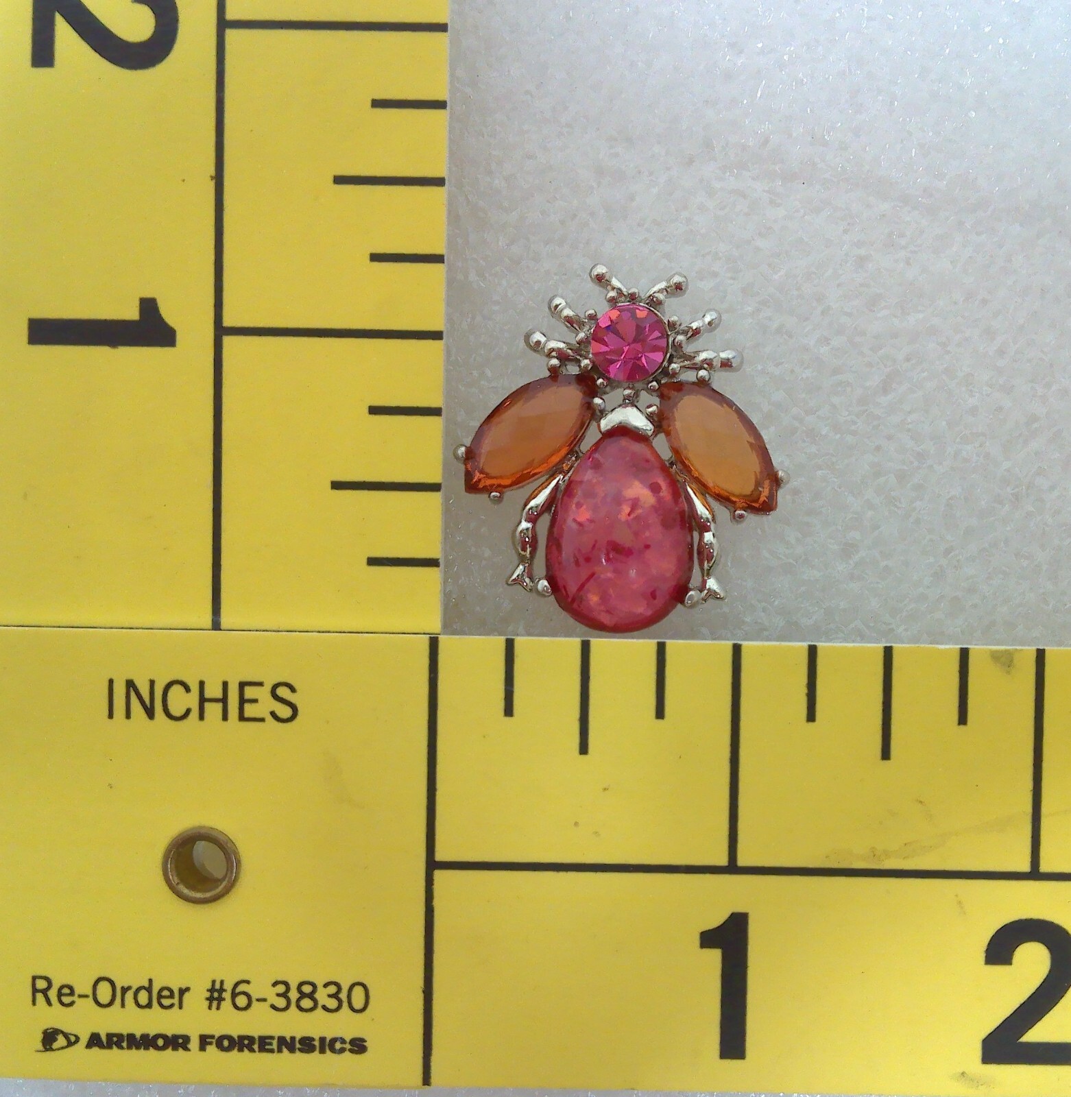 Pink Stone Wasp Insect Bug Trinket Embellishment Jewelry Rhinestone Bobble