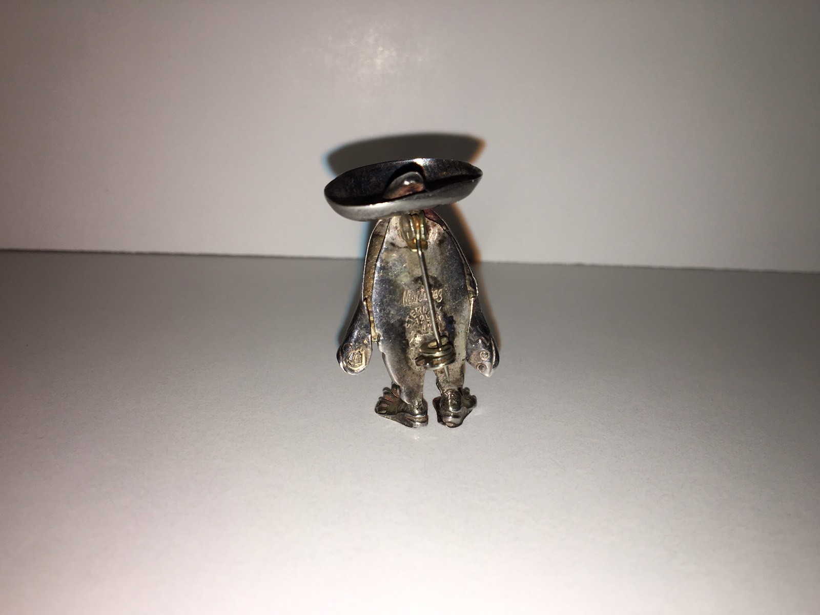 Vintage Signed Sterling Silver 925 Mexico Sombrero Poncho Pin Auction Finds 702