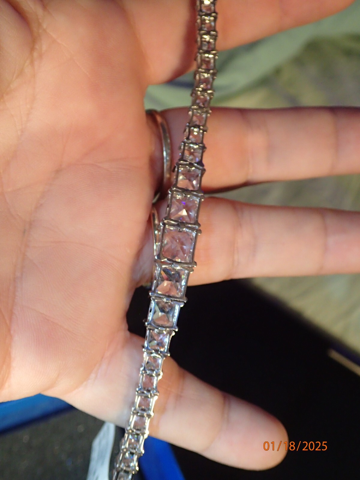 Absolute Sterling Silver Quadrillion Cut Tennis Bracelet HSN