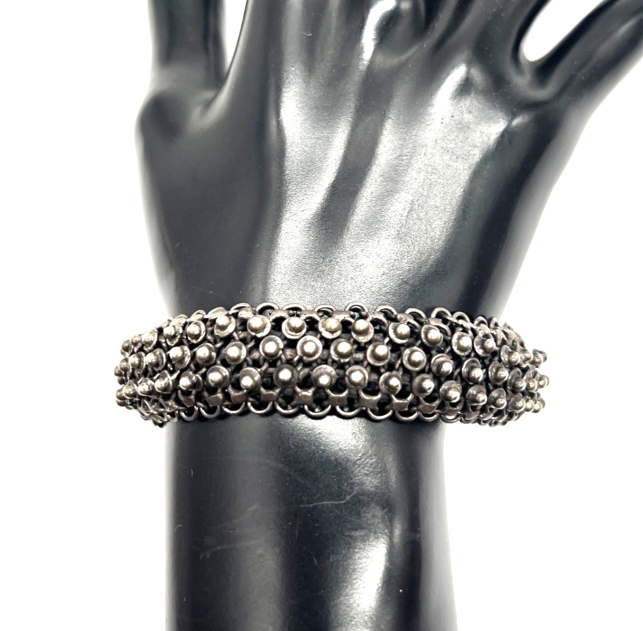 Antique Vintage 925 Sterling Cannetille Etruscan Bracelet 49 Grams