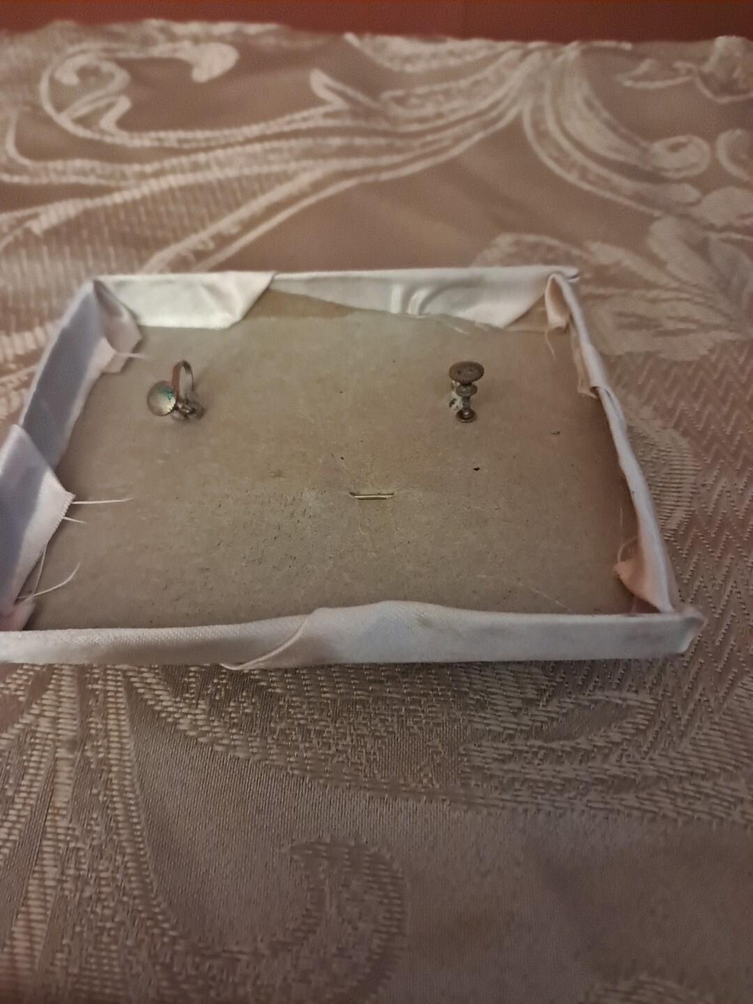 Vintage~ 1960’s Danielle Creations~ Earrings & Brooch~ Enamel & Faux Pearl~ Box
