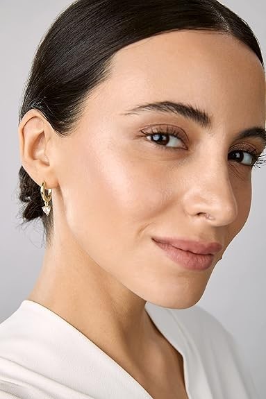 Solitaire Simulated Diamond Dangle Clip-On Austrian Zirconia Earrings Women Girl
