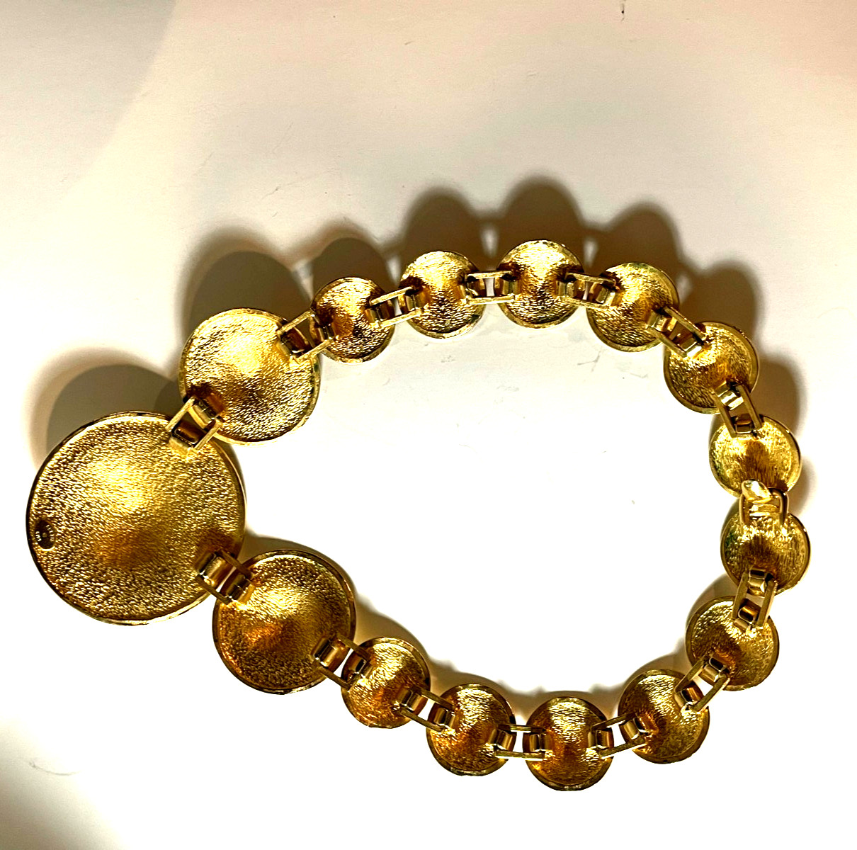 Alexis Kirk Stunning Gold Tone Chunky Statement Necklace Vintage
