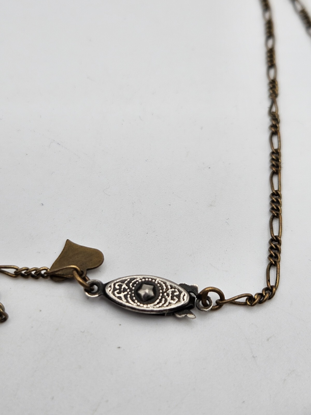 Glass Works Studio Brass Tone Multicolor Glass Dangle Hearts Charm Necklace