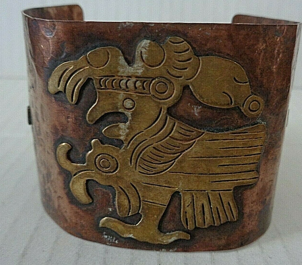 Copper/brass enameled cuff bracelets (3)