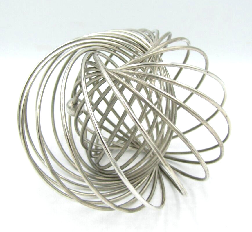 1990 Important Exceptional Expanding GYROSCOPE & BALL BRACELET Sterling Silver