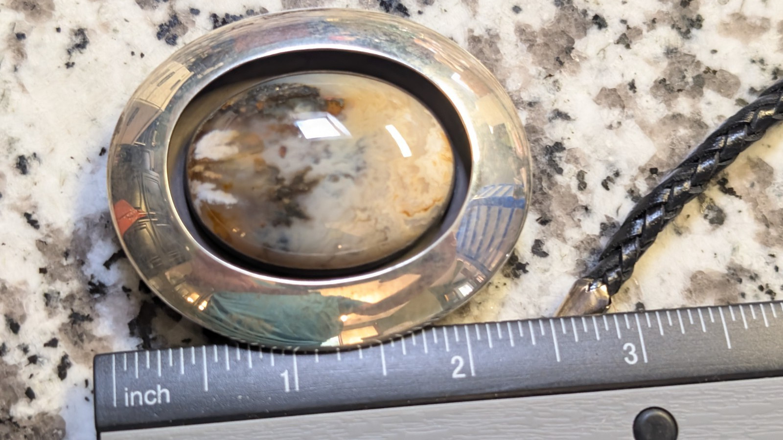 VTG STERLING SILVER BOLO SIGNED ABOUT 36 1/2″ LONG CORD BOLO WEIGHS 50.5+ GRAMS