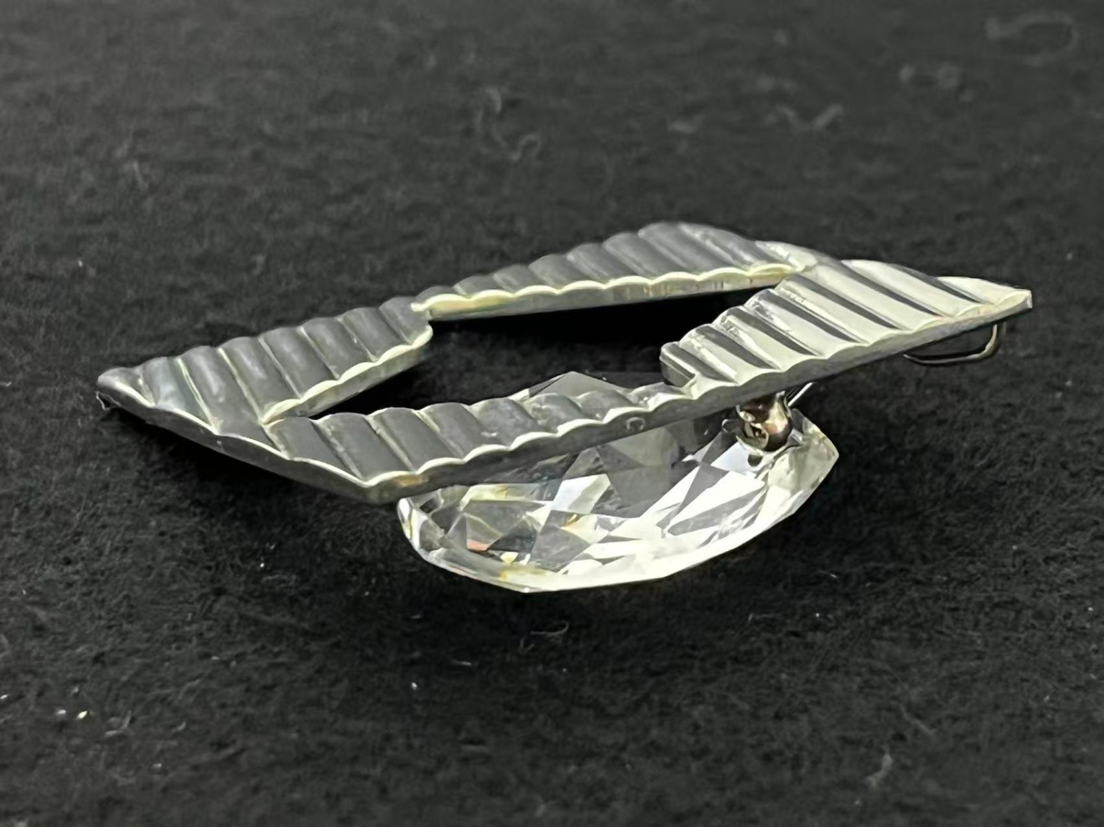 Tiffany & Co. Sterling Silver Square Brooch Pin Pendant Top 39mm SV925 No Pouch