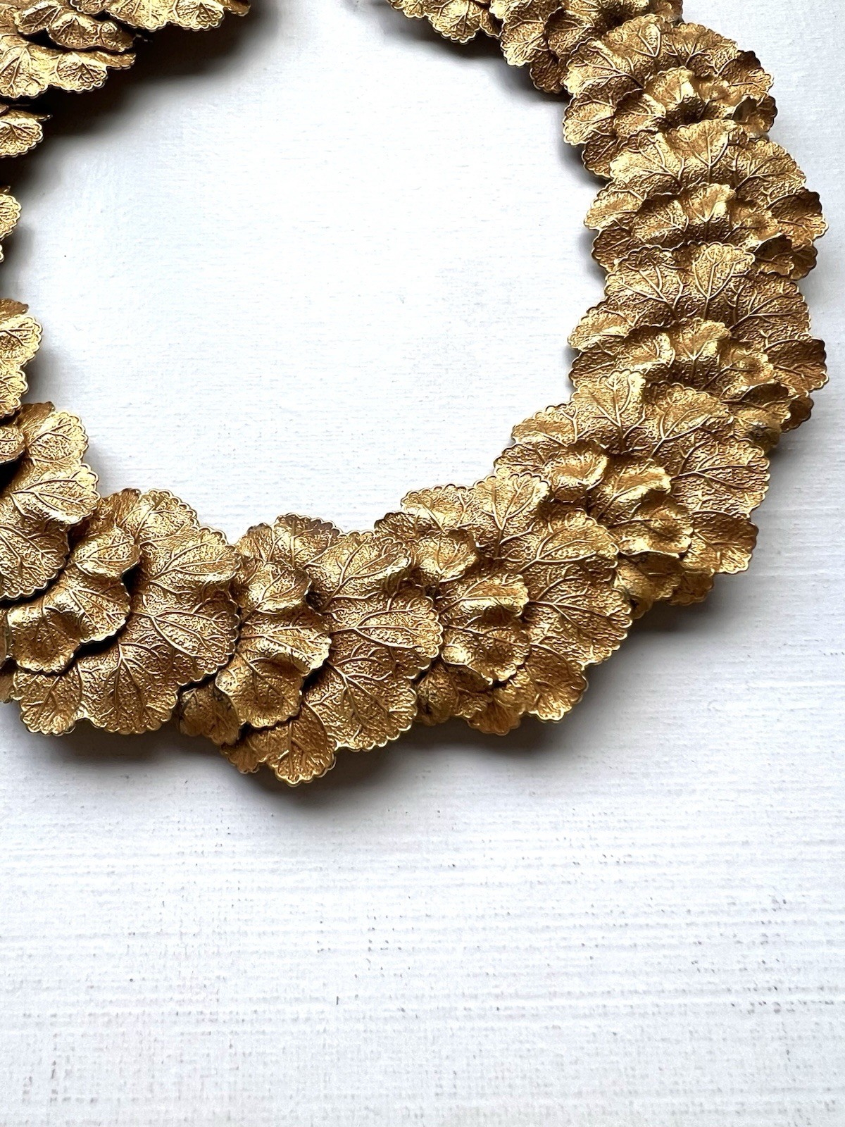 Necklace/Collar Dominique Aurientis France VTG 1980s 18 K Gold Plated 17” #280