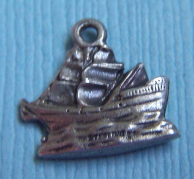 Vintage Mayflower ship sterling charm