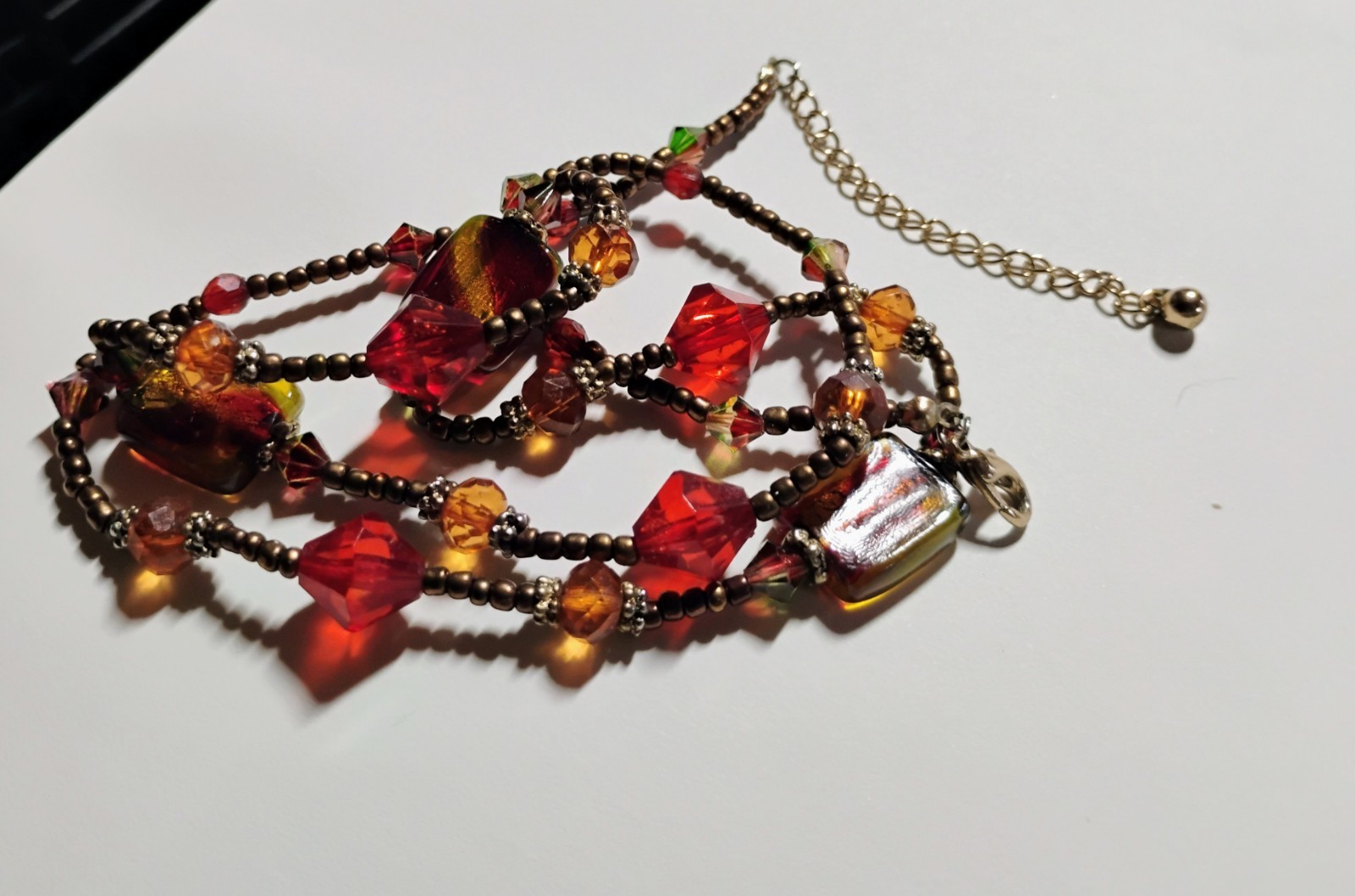 Stunning 23″ Czech Glass? Handmade Vintage Necklace & Matching Art Nouveau…