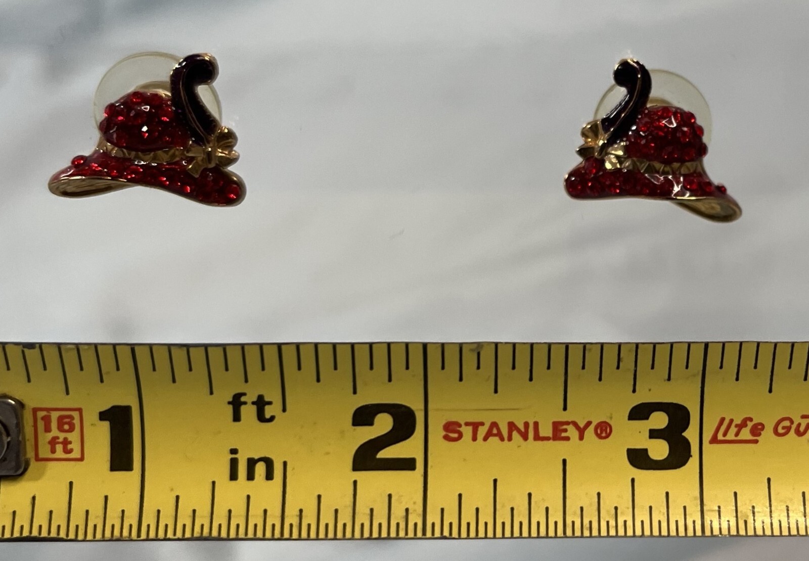 Red Hat Society – Rhinestone Pin – Purple Feather – Lot Of 2 Matching Pins
