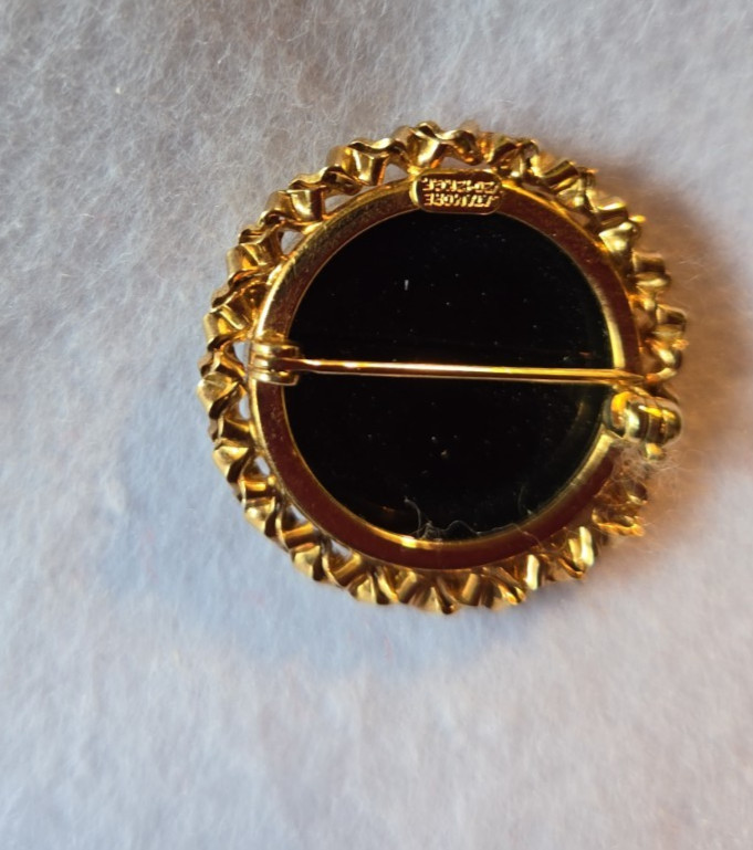 Vintage CATAMORE 1/20 12K GF Round Pin Brooch