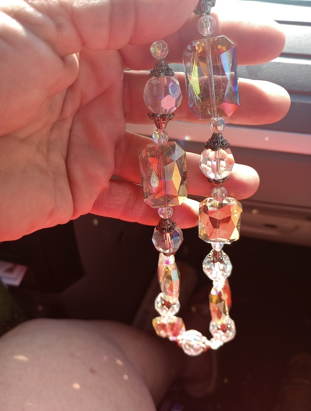 Vintage Crystal Beaded Necklace & Bracelet Set I’m Not Sure If It’s Real.