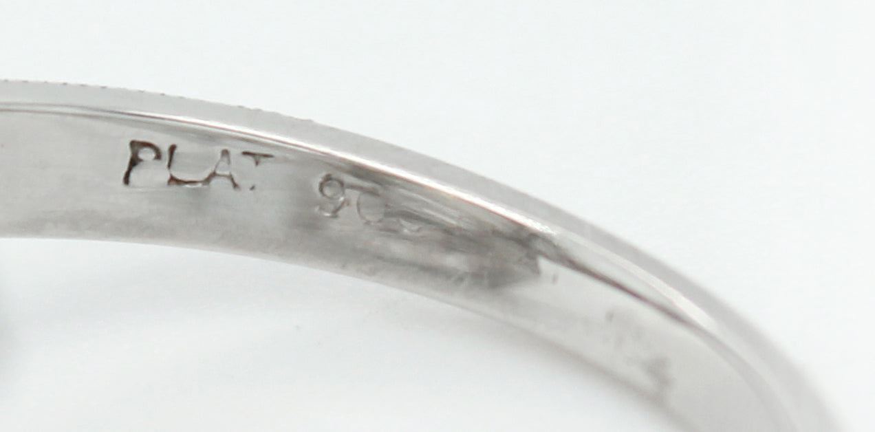 Antique Art Deco 3ctw Baguette Diamond Cocktail Ring in Platinum Setting
