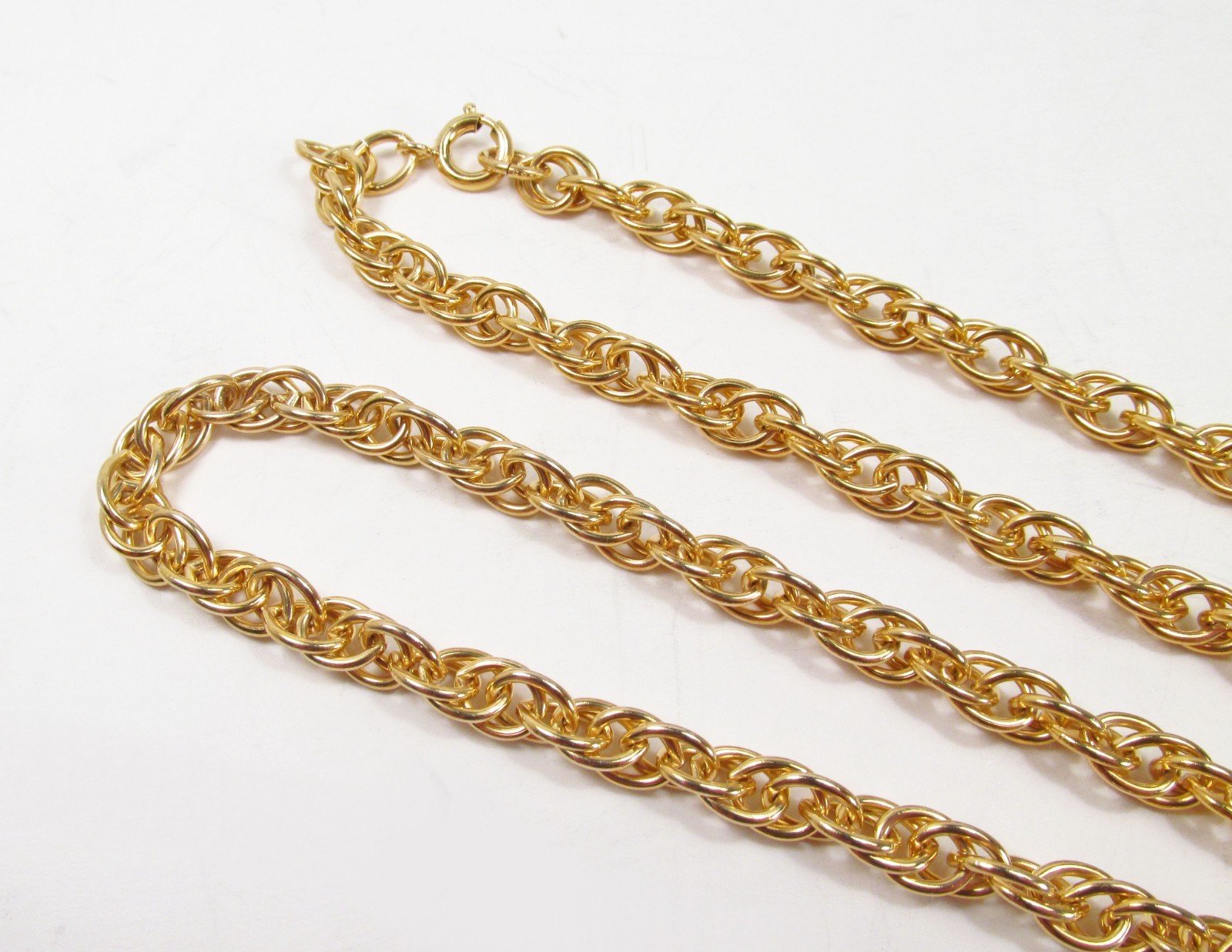 Vintage American Jewelry Chain Co. USA 12K Gold Filled Oval Link Necklace 26.5″