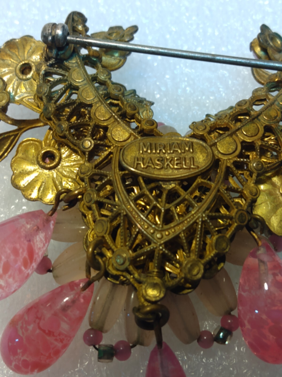 Miriam Haskell Beautiful (Signed) Brooch (Rare)1930’s – 1950’s – Vintage