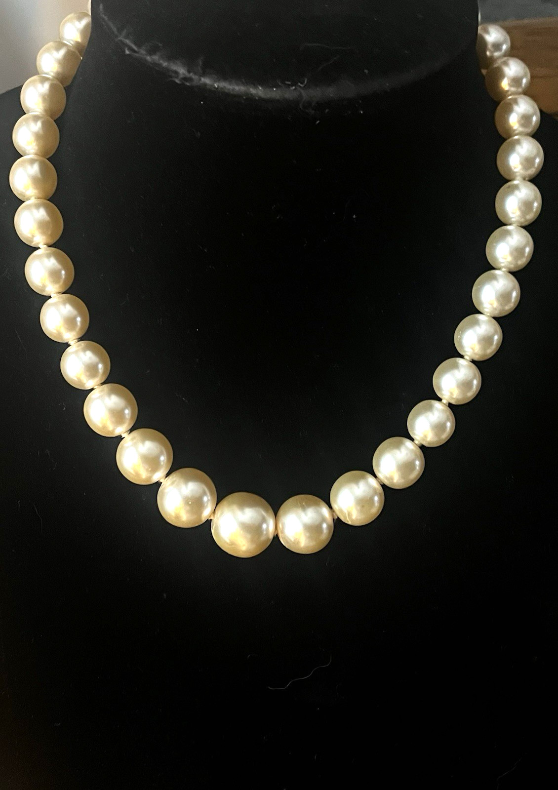 Joan Rivers 18” Faux Pearl Necklace and Statement Earrings Set – Cream & Gray