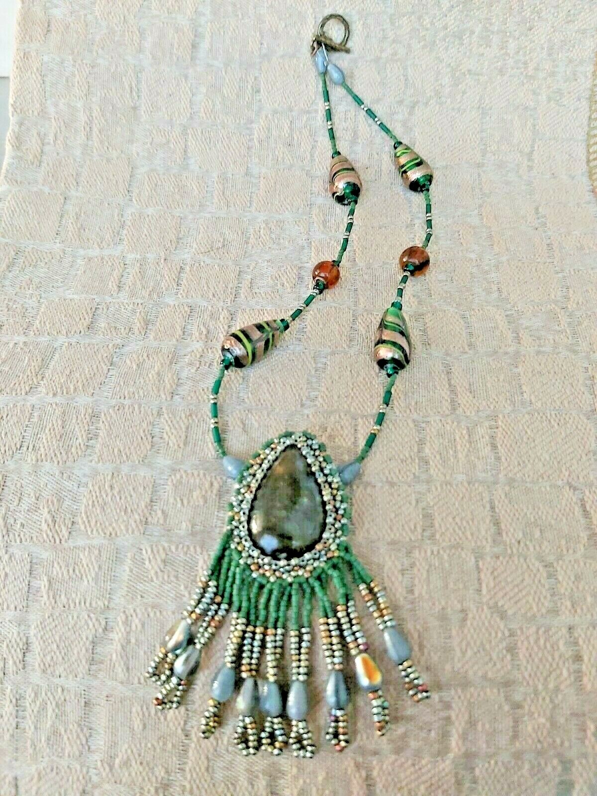 2 Southwestern Beaded Necklaces W/ toggle Closure-PLEASE LOOK AT ALL PICTURES