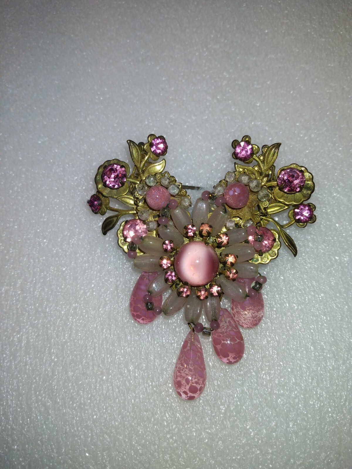 Miriam Haskell Beautiful (Signed) Brooch (Rare)1930’s – 1950’s – Vintage