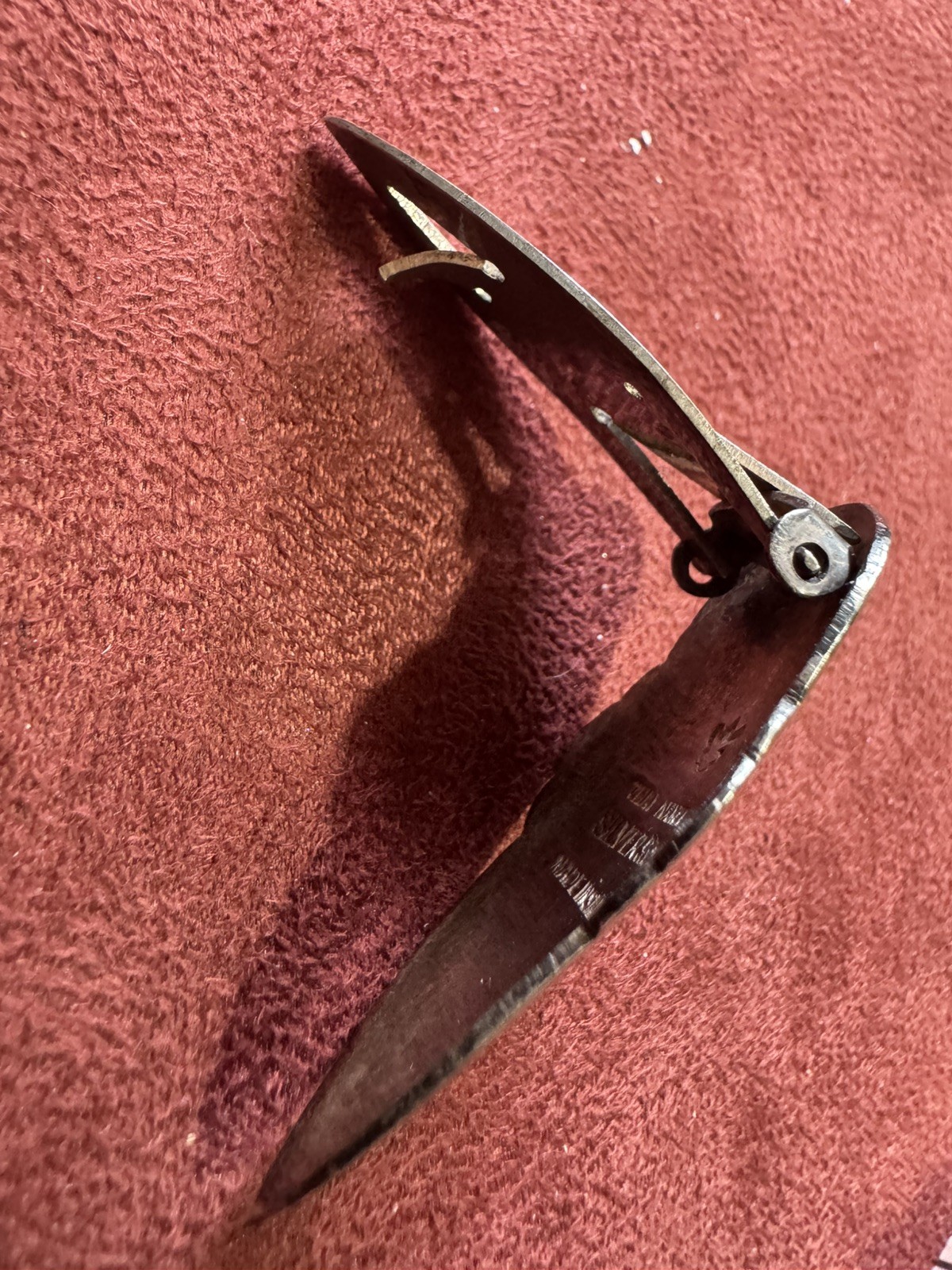 Vintage Siam .989 Silver Niello Erawan Dress Clip 1930s – 1950s Thai Nakorn