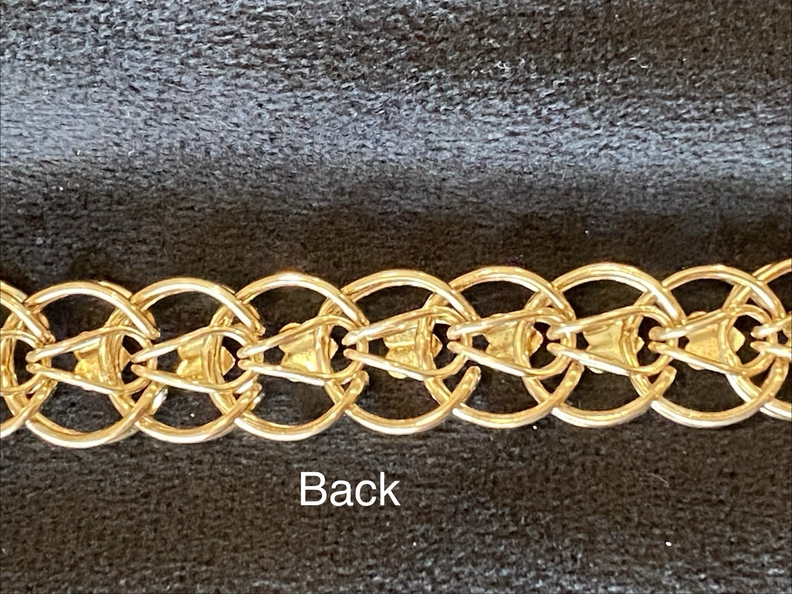 1/20 12k Gold Filled 8 Inch Heart Themed Bracelet With Safety Clasp