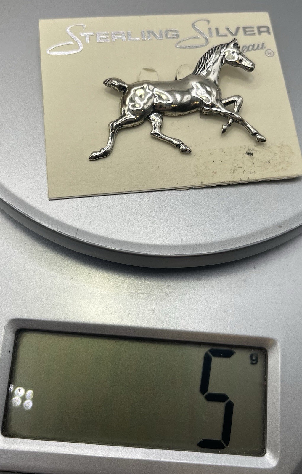 BEAU 925 STERLING SILVER EQUESTRIAN Running HORSE BROOCH- New