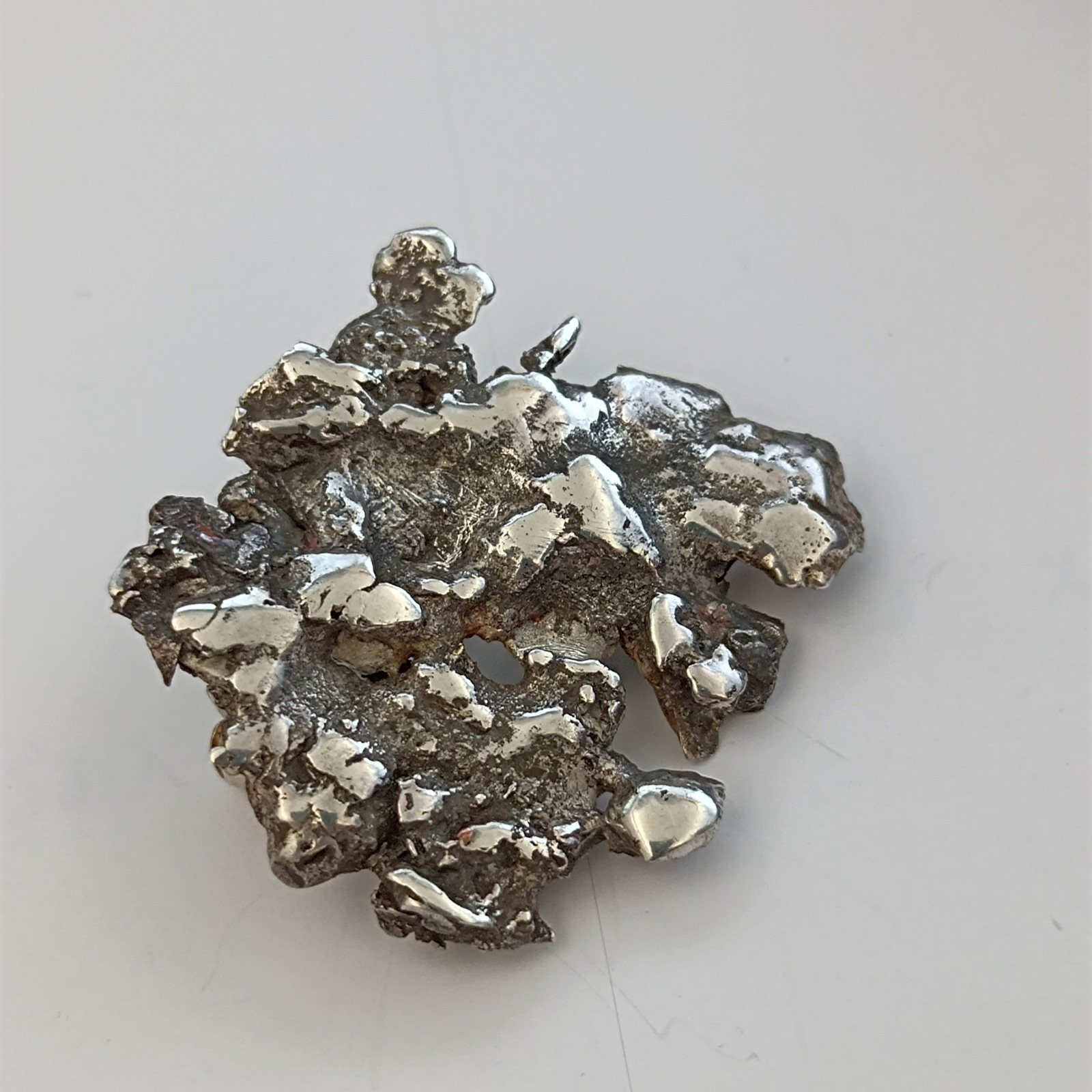 Brutalist Sterling Silver Brooch Modernist Abstract Sculptural Statement Artisan