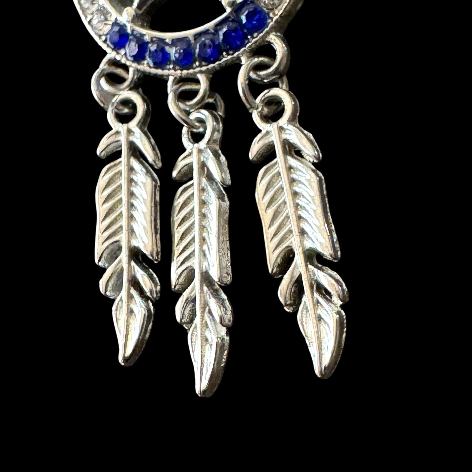 Y2K Dream Catcher Earrings Vtg 90s 2000s Festival Boho Southwestern Feather