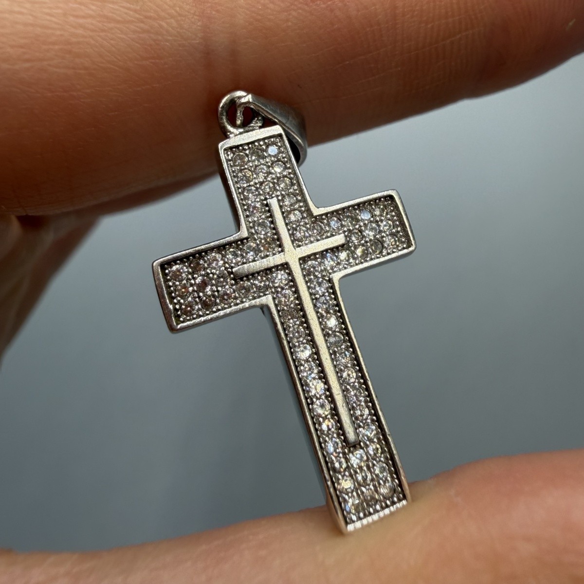 Vintage Pendant Icon Cross Sterling Silver 925 Jewelry Stamped Beautiful 2.94gr